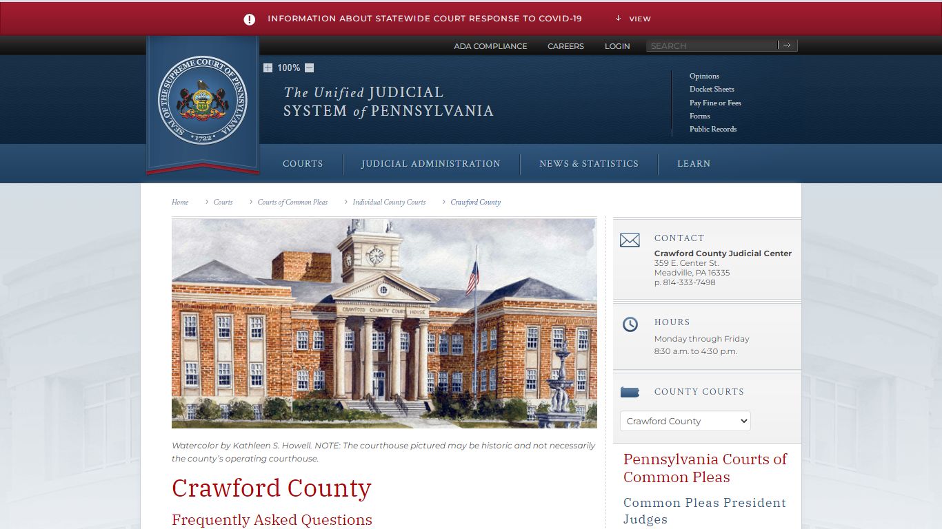 Crawford County | Individual County Courts | Courts of ...